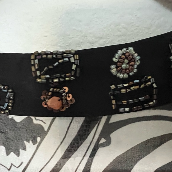 Chicos sheer beaded black and white tunic size 1 - Picture 6 of 8